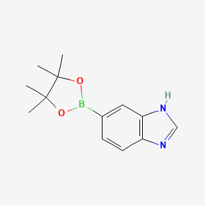 5-(4,4,5,5-Tetramethyl-1,3,2-dioxaborolan-2-yl)-1H-benzo[d]imidazole chemical structure (CAS 1007206-54-3)