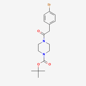 tert-Butyl 4-(2-(4-bromophenyl)acetyl)piperazine-1-carboxylate chemical structure (CAS 1007210-75-4)