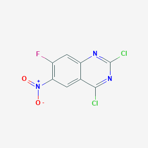 2,4-Dichloro-7-fluoro-6-nitroquinazoline chemical structure (CAS 1007308-75-9)