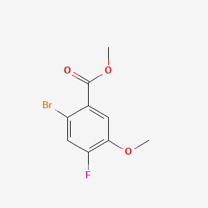 Methyl 2-bromo-4-fluoro-5-methoxybenzoate chemical structure (CAS 1007455-22-2)