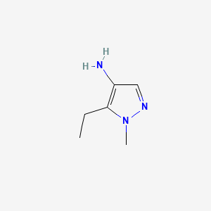5-Ethyl-1-methyl-1H-pyrazol-4-amine chemical structure (CAS 1007541-15-2)