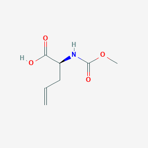 (S)-2-((Methoxycarbonyl)amino)pent-4-enoic acid chemical structure (CAS 1007880-15-0)