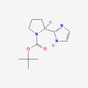 (S)-tert-Butyl 2-(1H-imidazol-2-yl)pyrrolidine-1-carboxylate chemical structure (CAS 1007882-58-7)