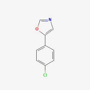 5-(4-Chlorophenyl)oxazole chemical structure (CAS 1008-94-2)