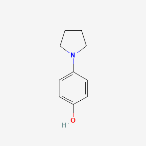 4-(Pyrrolidin-1-yl)phenol chemical structure (CAS 1008-97-5)