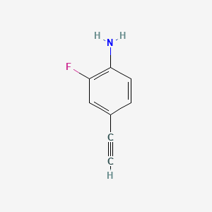 4-Ethynyl-2-fluoroaniline chemical structure (CAS 1008112-39-7)