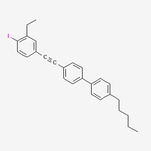 4-((3-Ethyl-4-iodophenyl)ethynyl)-4'-pentyl-1,1'-biphenyl chemical structure (CAS 1008112-51-3)