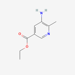 Ethyl 5-amino-6-methylnicotinate chemical structure (CAS 1008138-73-5)