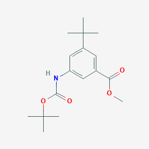 Methyl 3-((tert-butoxycarbonyl)amino)-5-(tert-butyl)benzoate chemical structure (CAS 1008139-17-0)