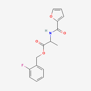 2-Fluorobenzyl (furan-2-carbonyl)alaninate chemical structure (CAS 1008244-02-7)