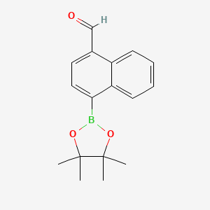 4-(4,4,5,5-Tetramethyl-1,3,2-dioxaborolan-2-yl)-1-naphthaldehyde chemical structure (CAS 1008361-71-4)