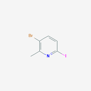 3-Bromo-6-iodo-2-methylpyridine chemical structure (CAS 1008361-77-0)