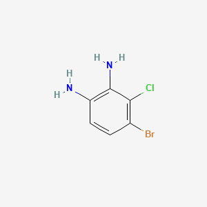 4-Bromo-3-chlorobenzene-1,2-diamine chemical structure (CAS 1008361-80-5)
