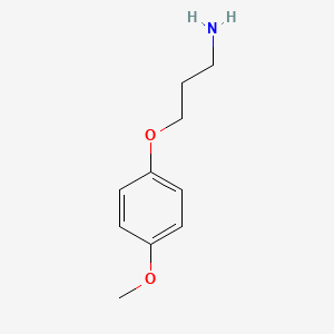 3-(4-Methoxyphenoxy)propan-1-amine chemical structure (CAS 100841-00-7)