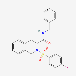 N-Benzyl-2-((4-fluorophenyl)sulfonyl)-1,2,3,4-tetrahydroisoquinoline-3-carboxamide chemical structure (CAS 1008487-75-9)