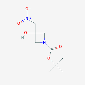 tert-Butyl 3-hydroxy-3-(nitromethyl)azetidine-1-carboxylate chemical structure (CAS 1008526-70-2)