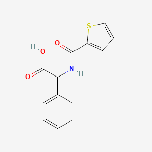 2-Phenyl-2-(thiophen-2-ylformamido)acetic acid chemical structure (CAS 1008670-87-8)