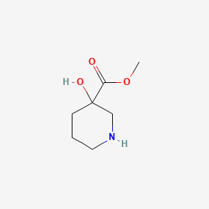 Methyl 3-hydroxypiperidine-3-carboxylate chemical structure (CAS 1008779-94-9)