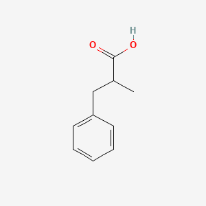 2-Methyl-3-phenylpropanoic acid chemical structure (CAS 1009-67-2)