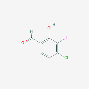 4-Chloro-2-hydroxy-3-iodobenzaldehyde chemical structure (CAS 1009093-34-8)
