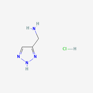 (1H-1,2,3-Triazol-5-yl)methanamine hydrochloride chemical structure (CAS 1009101-70-5)