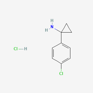 1-(4-Chlorophenyl)cyclopropanamine hydrochloride chemical structure (CAS 1009102-44-6)