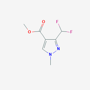 Methyl 3-(difluoromethyl)-1-methyl-1H-pyrazole-4-carboxylate chemical structure (CAS 1009318-82-4)