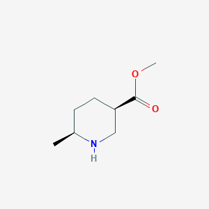 (3R,6S)-Methyl 6-methylpiperidine-3-carboxylate chemical structure (CAS 1009376-81-1)