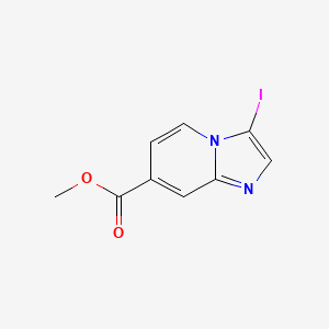 Methyl 3-iodoimidazo[1,2-a]pyridine-7-carboxylate chemical structure (CAS 1009378-93-1)