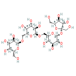 (2R,3R,4S,5S,6R)-2-(((2S,3S,4S,5R)-3,4-Dihydroxy-2,5-bis(hydroxymethyl)tetrahydrofuran-2-yl)oxy)-6-((((2S,3R,4S,5R,6R)-3,4,5-trihydroxy-6-((((2S,3R,4S,5R,6R)-3,4,5-trihydroxy-6-(hydroxymethyl)tetrahydro-2H-pyran-2-yl)oxy)methyl)tetrahydro-2H-pyran-2-yl)oxy)methyl)tetrahydro-2H-pyran-3,4,5-triol tetrahydrate chemical structure (CAS 10094-58-3)