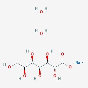 Sodium (2R,3R,4S,5R,6S)-2,3,4,5,6,7-hexahydroxyheptanoate dihydrate chemical structure (CAS 10094-62-9)
