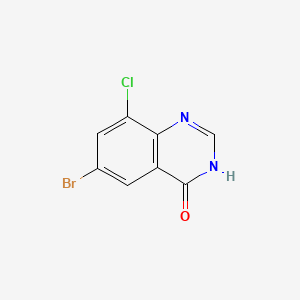6-BROMO-8-CHLOROQUINAZOLIN-4(3H)-ONE chemical structure (CAS 100949-34-6)