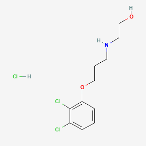 2-((3-(2,3-Dichlorophenoxy)propyl)amino)ethan-1-ol hydrochloride chemical structure (CAS 1009555-55-8)