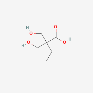 2,2-Bis(hydroxymethyl)butyric acid chemical structure (CAS 10097-02-6)