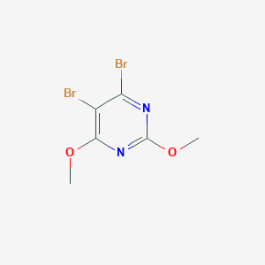 4,5-Dibromo-2,6-dimethoxypyrimidine chemical structure (CAS 1009812-01-4)