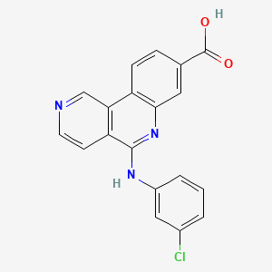 5-((3-Chlorophenyl)amino)benzo[c][2,6]naphthyridine-8-carboxylic acid chemical structure (CAS 1009820-21-6)