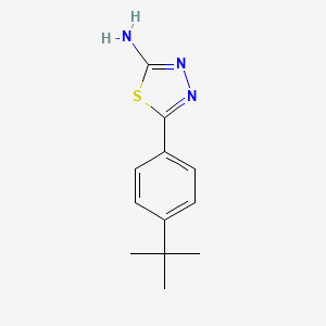 5-(4-(tert-Butyl)phenyl)-1,3,4-thiadiazol-2-amine chemical structure (CAS 100987-04-0)