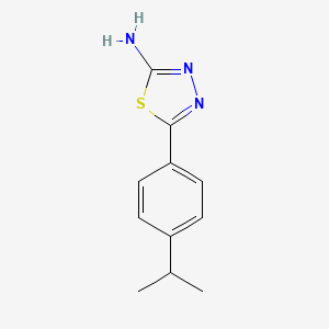 5-(4-Isopropylphenyl)-1,3,4-thiadiazol-2-amine chemical structure (CAS 100987-89-1)