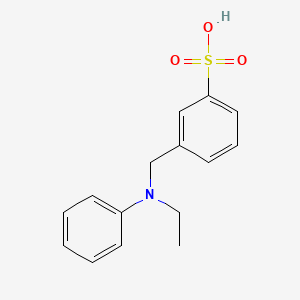 3-((Ethyl(phenyl)amino)methyl)benzenesulfonic acid chemical structure (CAS 101-11-1)