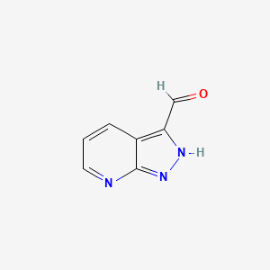 1H-Pyrazolo[3,4-b]pyridine-3-carbaldehyde chemical structure (CAS 1010073-87-6)