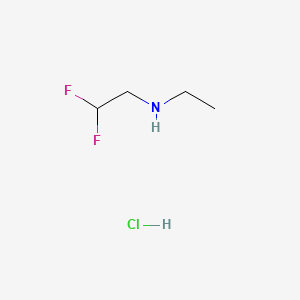N-Ethyl-2,2-difluoroethan-1-amine hydrochloride chemical structure (CAS 1010097-80-9)