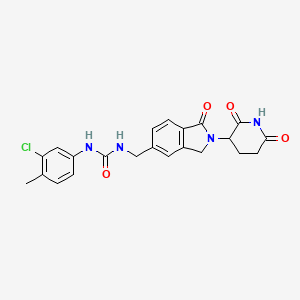 1-(3-Chloro-4-methylphenyl)-3-((2-(2,6-dioxopiperidin-3-yl)-1-oxoisoindolin-5-yl)methyl)urea chemical structure (CAS 1010100-07-8)