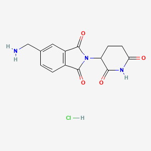 5-(Aminomethyl)-2-(2,6-dioxopiperidin-3-yl)isoindoline-1,3-dione hydrochloride chemical structure (CAS 1010100-22-7)