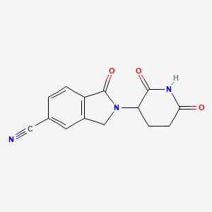 2-(2,6-Dioxopiperidin-3-yl)-1-oxoisoindoline-5-carbonitrile chemical structure (CAS 1010100-27-2)