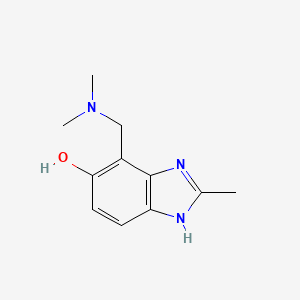 4-((Dimethylamino)methyl)-2-methyl-1H-benzo[d]imidazol-5-ol chemical structure (CAS 101018-70-6)