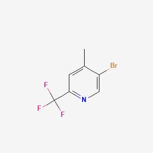 5-Bromo-4-methyl-2-(trifluoromethyl)pyridine chemical structure (CAS 1010422-51-1)