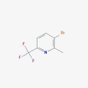 3-Bromo-2-methyl-6-(trifluoromethyl)pyridine chemical structure (CAS 1010422-53-3)