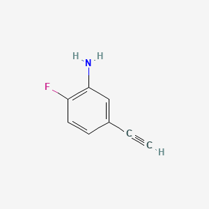 5-Ethynyl-2-fluoroaniline chemical structure (CAS 1010422-58-8)