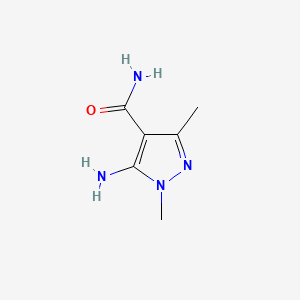 5-Amino-1,3-dimethyl-1H-pyrazole-4-carboxamide chemical structure (CAS 101080-17-5)