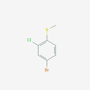 1-Bromo-3-chloro-4-(methylthio)benzene chemical structure (CAS 101084-82-6)